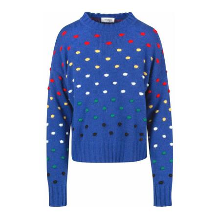 Ottod'Ame, Round-neck Knitwear Blauw, Dames, Maat:M