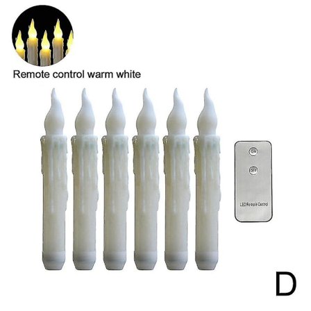 6/12 Flammelose Flydende LED-Lys med Fjernbetjening Julefestlys