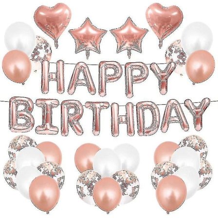 Party Bröllop Födelsedagsfirande Ballonger Dekorationer 35st Roséguld Ballonger
