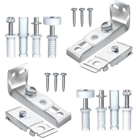 Bi-fold Dør Skinnesæt, 2 Sæt Bi-fold Dør Hardware Reservedele Inklusive Top Bund Pivoter, Beslag og Guidehjul til 2.2" Skinne