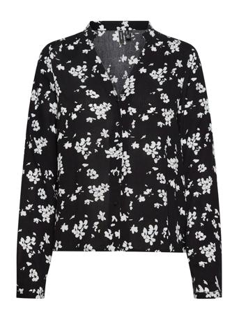 Vmgloria L/S V-Neck Top Exp Bluse Langærmet Multi/mønstret Vero Moda