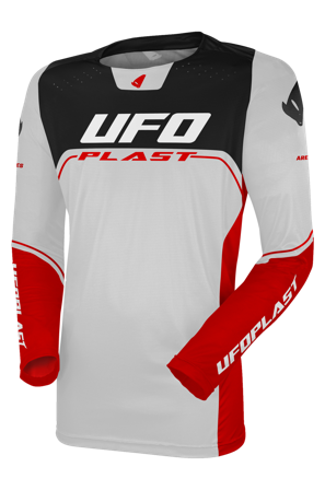 Camiseta de Cross UFO Ares Gris/Rojo M