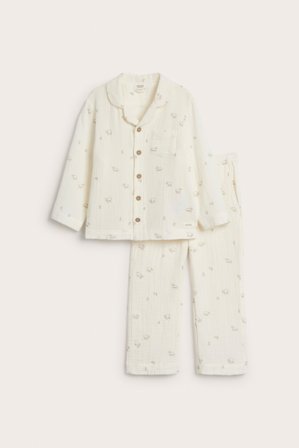 Newbie | Piżama w baranki | Offwhite