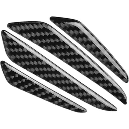 4 stk. sorte kulfiber autodør-bump-beskytter klistermærker til bil