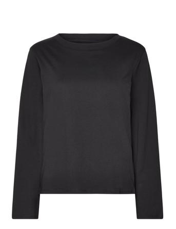 Top Sophie T-shirts & Tops Long-sleeved Svart Lindex*Betinget Tilbud