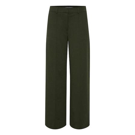 Ichi, Wide Trousers Groen, Dames, Maat:XL,polyester