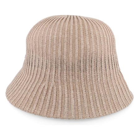 Seeberger - Beige historical Hat - Linen Mix In Rib Structure Linen Cloche @ Hatstore