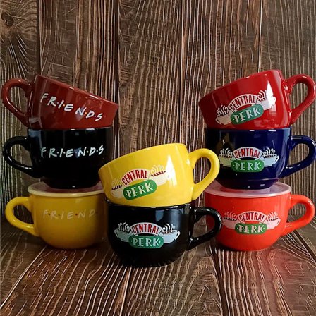 Creative 600ml Friends Mug TV Show Series Central Perk Coffee Tea Cup Friends Central Perk Cappuccino Mugs Home Office Dinkware
