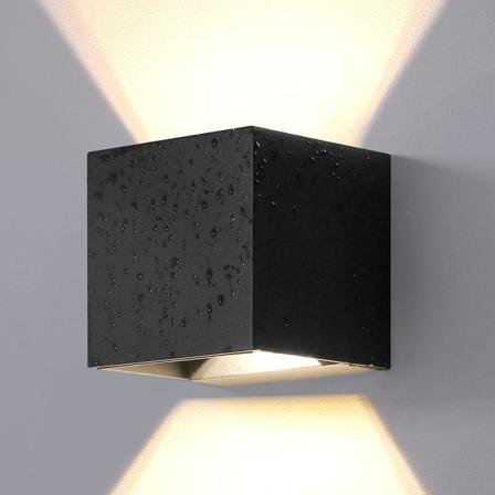Gulv Dør Led Aluminium Vanntett Vegglampe, Opp Og Ned Lys Utendørs Vegglampe, 12w Varmt Hvit Moderne Utendørs Lys, Vanntett Utendørs Lys, Ex