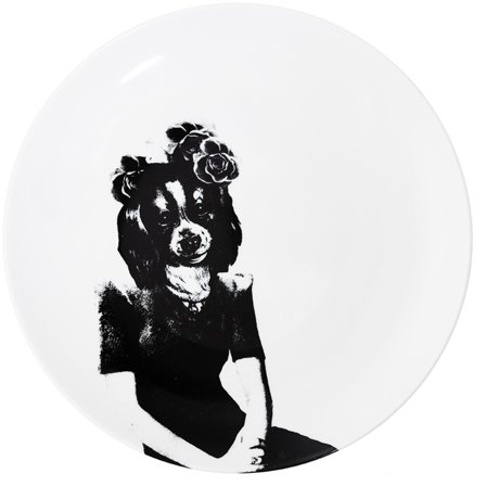 Lisa bengtsson Porselenstallerken 26 cm Oss kvinner imellom "Tvilling Hund"