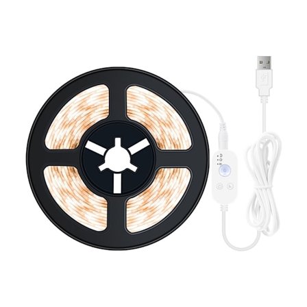 LED-strimmel intelligent induktionslysstrimmel dekoration til hjem menneskekrop (3000K (varm hvid) 2 meter)