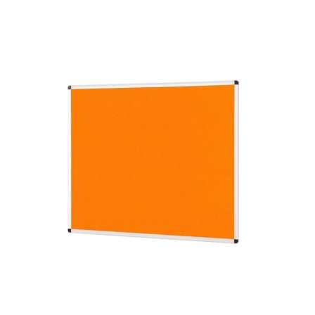 Colourful aluminium framed noticeboard, 1500x1200 mm, orange