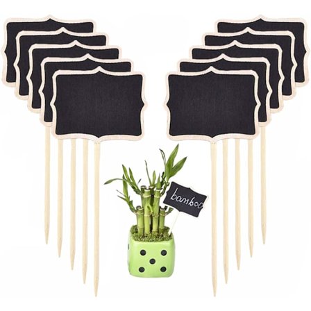 20 st träväxtmärken, minikrittavla växtmärken, för inomhusväxtgrönsaksträdgård balkong örtträdgårdsdekoration