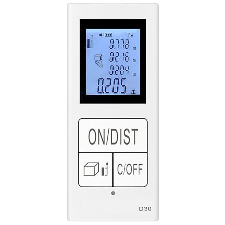 Laser Afstandsmåler, USB Opladbar, 30M