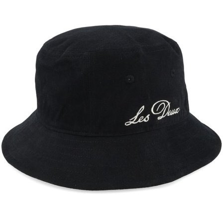 Les Deux - Svart bucket Hatt - Sand Wash Hat Black Bucket @ Hatstore
