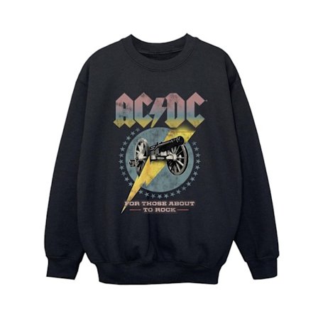 ACDC Boys For Those About To Rock Sweatshirt 9-11 År Svart
