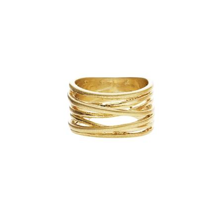 Dansk Copenhagen, Tara Wrap It Ring Żółty, Kobieta, Rozmiar: M