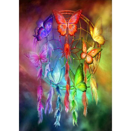 Diamantmålning Konstset Fjäril, 12X16in Full Rund Borr Embr