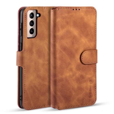 Samsung Galaxy S21 - Dg.ming Retro Läder Fodral - Brun Brown Brun
