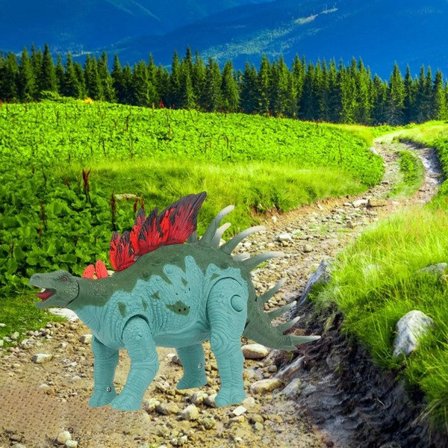 Simuleret elektrisk gående robot dinosaur figur dinosaur legetøj til børn på fødselsdag Grøn