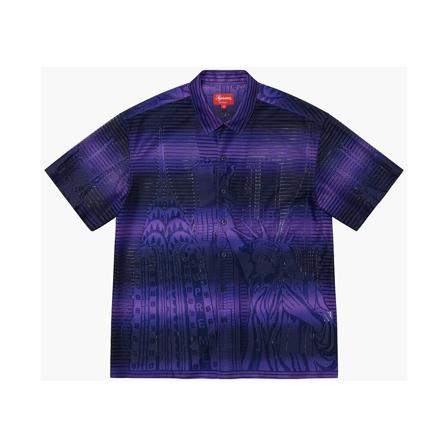 Supreme, Shirts Paars, Heren, Maat:M