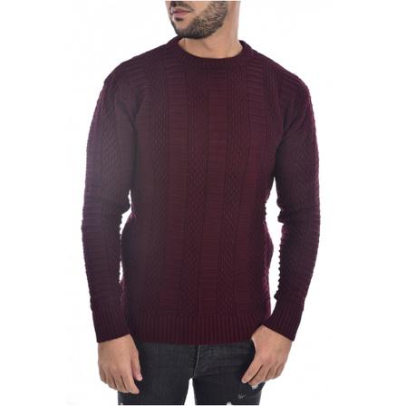 Goldenim paris, Pull mailles en laine 1272 Brązowy, Mężczyzna, Rozmiar: L