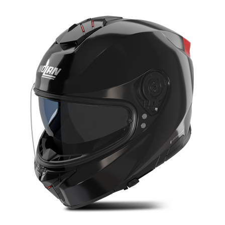 Helhjelm Nolan N80-8 Classico Svart/rød glanset L