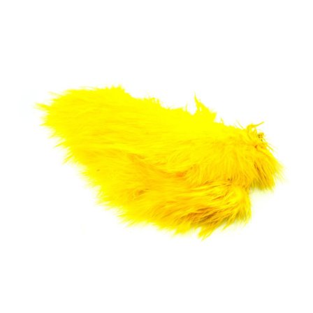 Whiting Mini Bird Fur - White dyed Yellow