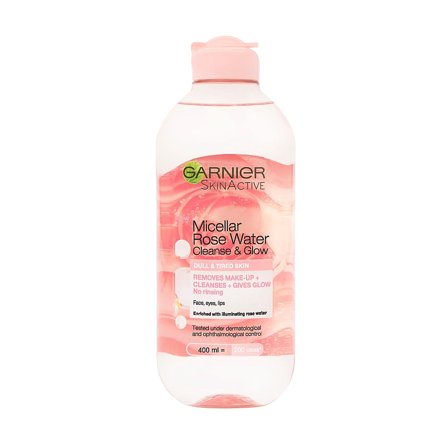 Garnier Skin Active Micellar Rose Water Cleanse & Glow, Dull & Tired Skin 400 ml, Skincare, Renseprodukter, Micellar Water