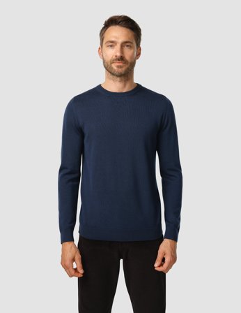 Shaping New Tomorrow - Premium Merino Crewneck - Navy - Herre - Størrelse XXL