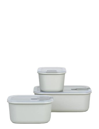 Mepal Husholdningsbokssæt Easyclip 3 Dele - Grey - 19.6X14X14CM