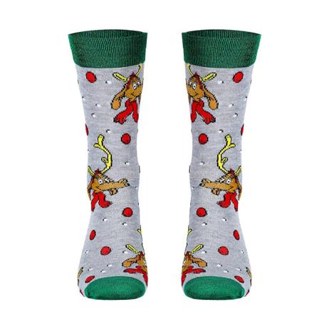 Unisex jul The Grinch Novelty Socks Xmas Festival Roliga Mid Calf Strumpor För Vuxna Män Kvinnor G