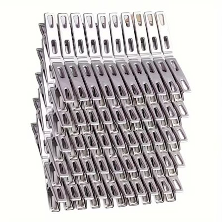 50 stk. kraftige klemmer i rustfrit stål, skridsikre rustfrie vasketøjsklemmer til indendørs/udendørs brug