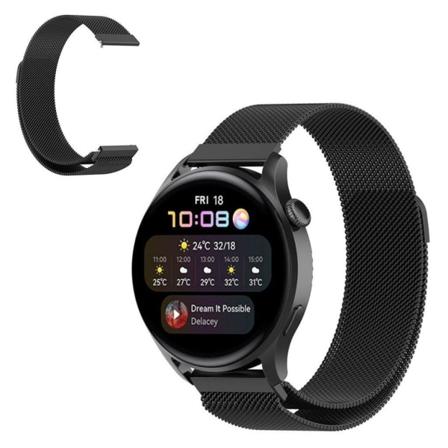 Universal milanese klockarmband i rostfritt stål - Svart Svart