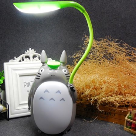 Min Nabo Totoro Natlampe, Totoro Merchandise, Læselampe Bedste Gaver til Piger Drenge og Venner (Hvid Mave)