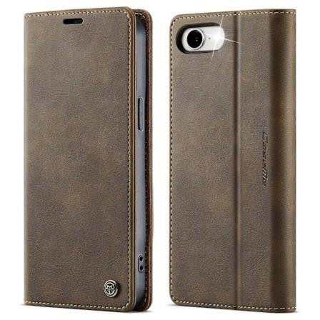 Kompatibel med iPhone 16e Case CASEME 033 Series RFID Wallet Stand Kalvetekstur Læder Telefon Cover