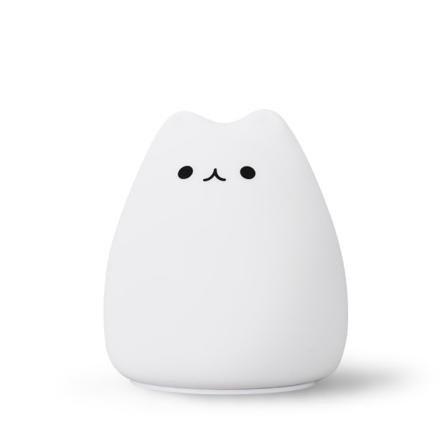Nattlampa för barn, kattlampa med batteri, 7 färger skrivbordslampa, rumsdekor, USB-laddningsbar, söt LED flerfärgad Kawaii baby