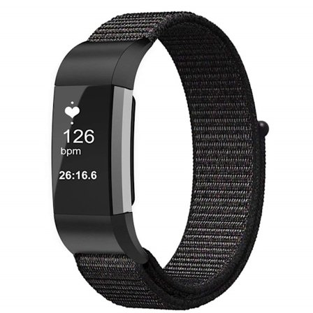 Nylonarmband Fitbit Charge 3/4 Svart