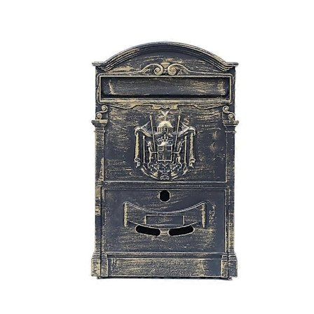 Brevlåda i europeisk villastil, utomhus, vattentät, väggmonterad postlåda, retroförslagslåda med nyckellås för heminredning - Perfekt