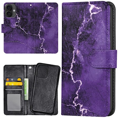 iPhone 16 Plus - Lommebok Deksel Marmor