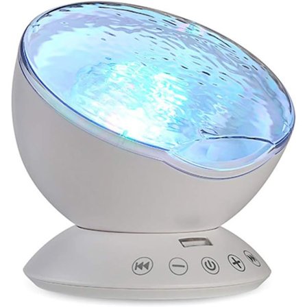 Mermaid Decor Fjärrkontroll Night Light Ocean Wave Projector 7