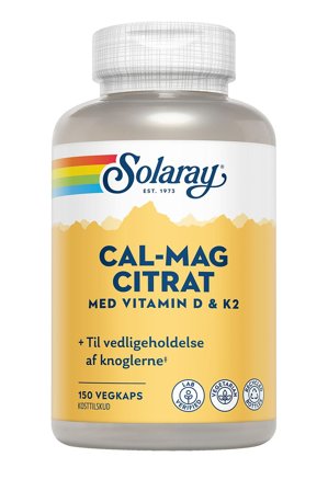 Solaray Cal-Mag Citrat med vitamin D og K2 150 kaps., Helse & Madvarer, Vitaminer, D-vitamin