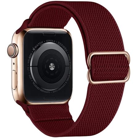 iWatch 7 uusi joustava nylon s dett v venyv kudottu Apple-hihna viini 38mm40mm41mm wine