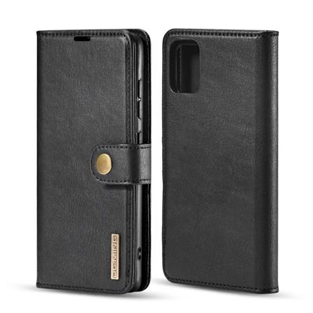 DG.MING Split nahkainen lompakkokotelo Samsung Galaxy A71 - must Black