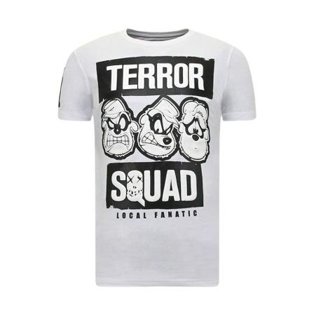 Local Fanatic T Shirt Med Tryck Beagle Boys Squad vit, Herr, Herr, Storlek: 2XL