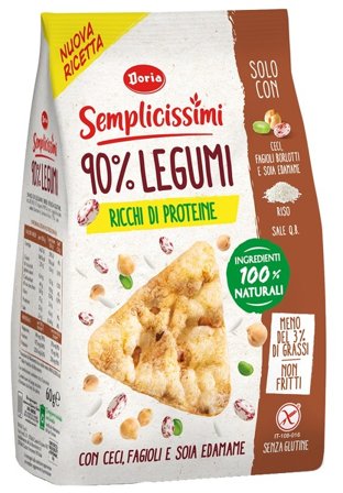 Doria Semplicissimi Snack 90% Legumi Ceci-fagioli-soia 60 g