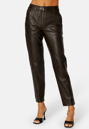SELECTED Marie MW Leather Pants Java Klær