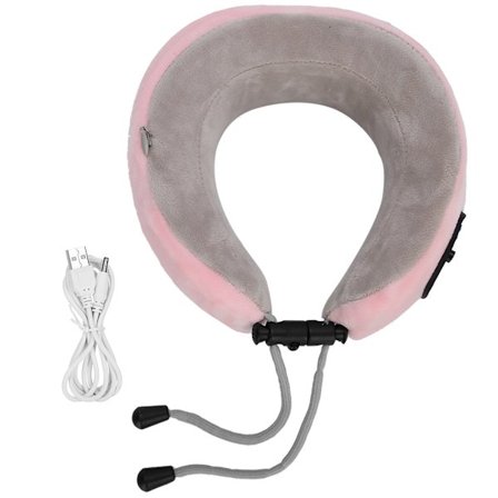 Elektrisk nackmassageapparat U-formad kudde axel cervikal kota lindra trötthet MassageapparatRosa 1#