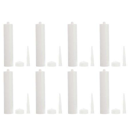 8 Sett Fugemasse Tuber Påfyllbar Tetningsmasse Fugemasse Tube Plast Fugemasse Tuber