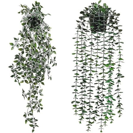 Kunstige Hengeplanter 2 Pakke Kunstige Potteplanter Til Vegg Hjem